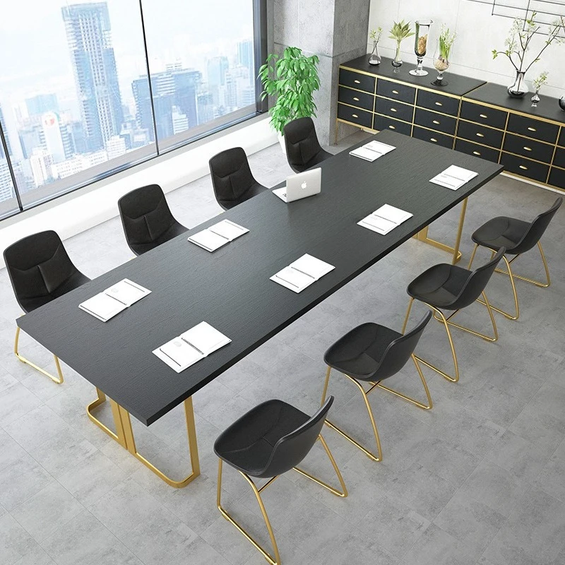 

Solid wood office tables and chairs, large strips, conference tables, staff training negotiation tables