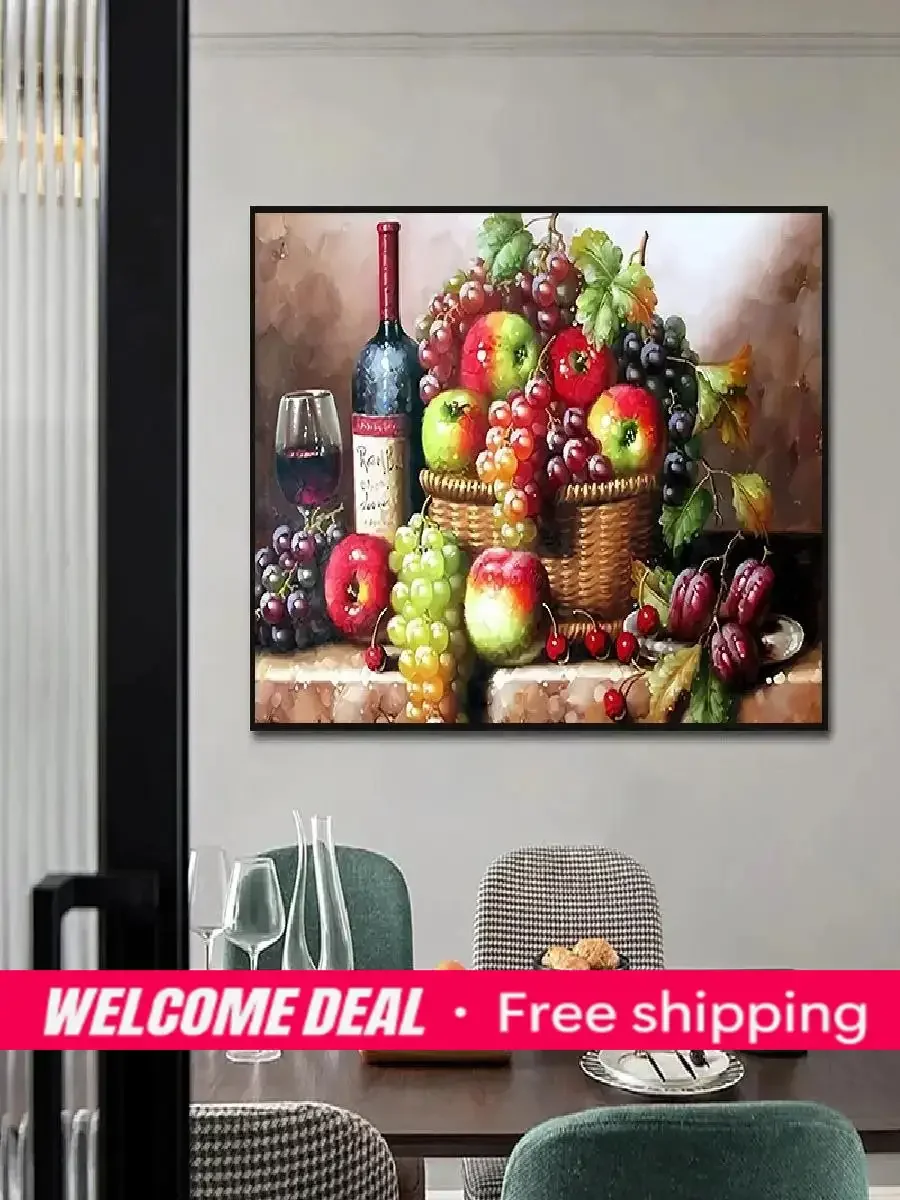 Nordic Fruits  Vegetables Poster Canvas Painting  Colorful Food Wall Art for Dining Room  Kitchen Decor  Home Decor  Wall Dec