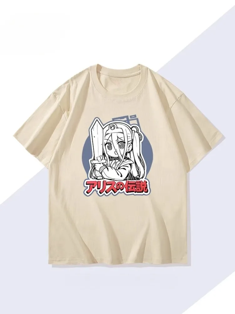 Blue Anime Archive Arisu Game Round-neck Top Men Women Clothing Unisex Graphic T-Shirts Anime Clothes