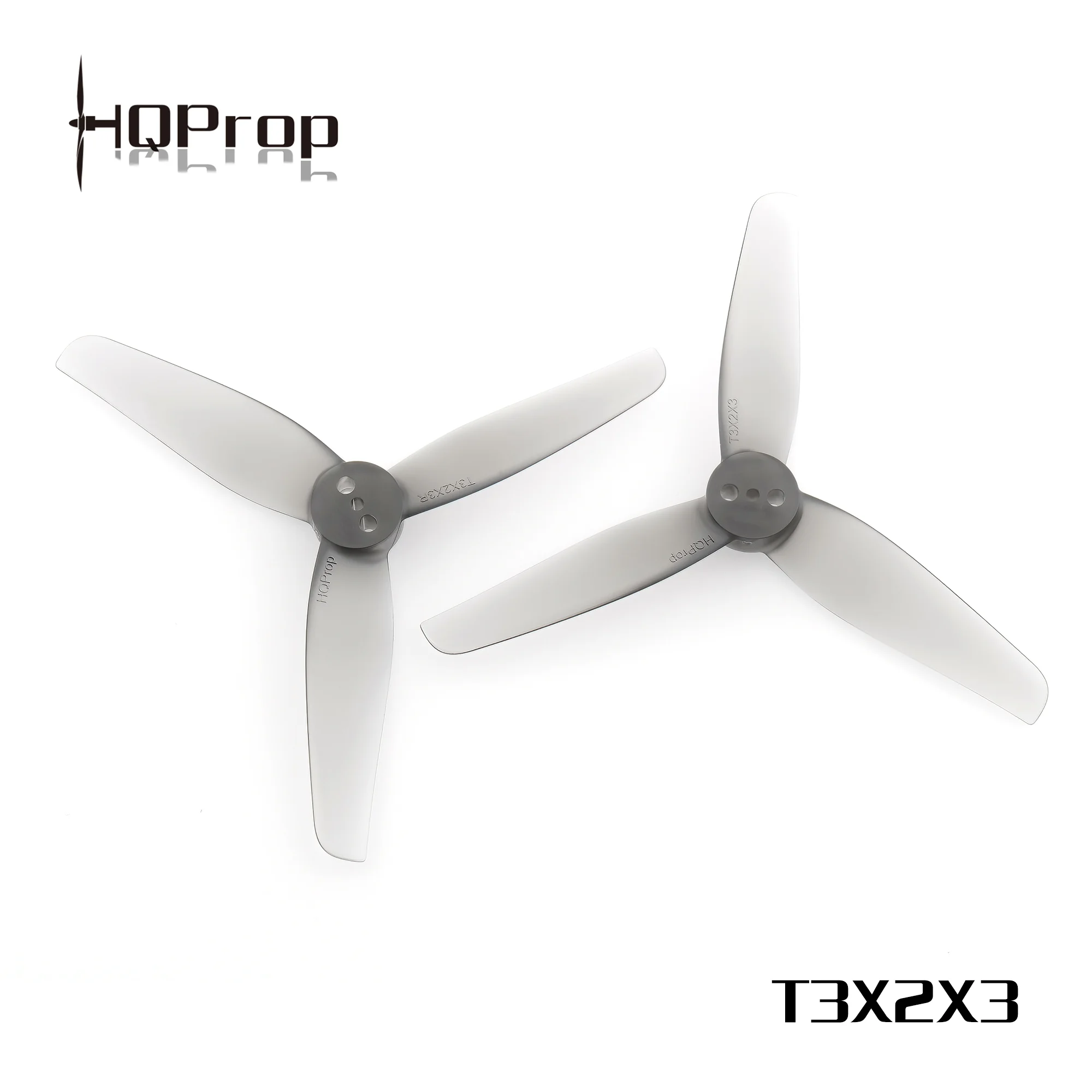 20PCS/10Pairs HQ Durable Prop T3X2X3 Cyan Grey CW CCW 3inch 3blade Poly Carbonate Propeller Compatible with FlyFishRC FPV Frame