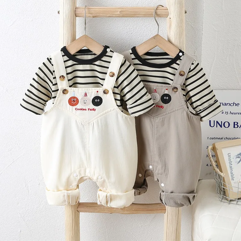 Spring Set Baby Rer Striped Top Bot Korean Sle Cotton Bubble Sve Princ Dr A-Line Skirt Long Sve Floral