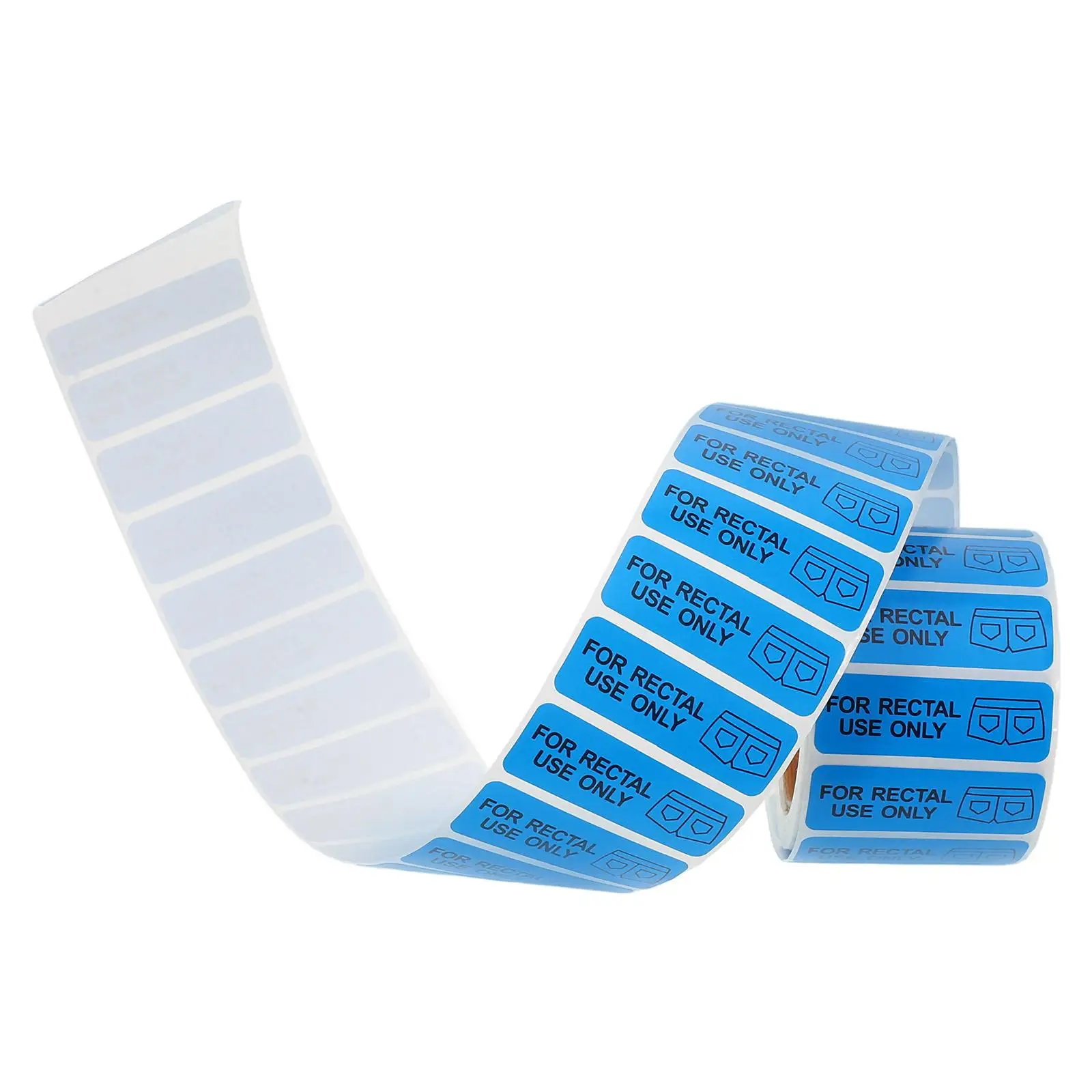 500 Rectal Stickers 0 5x1 5 Inch Waterproof Fun Decals Halloween Party Decorative Labels Blue Coated Paper Desk Stickers