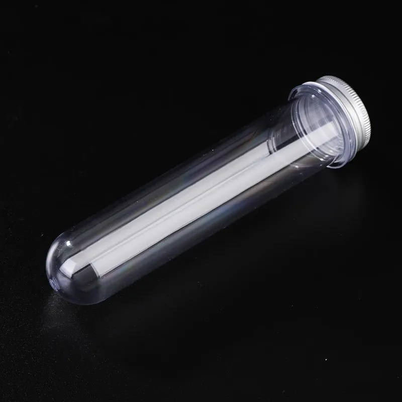 

10/20/30pcs Clear Lab PET Test Tube 30/40/100ml Cylindrical Plastic Refillable Bottle for Mask Candy or Data Line