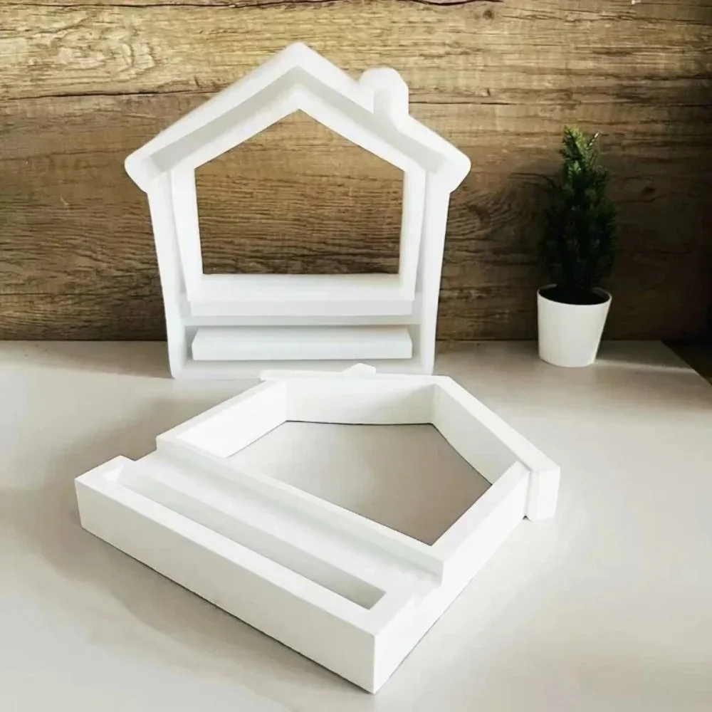 Large House Plug-in Silicone Mold Gypsum Cement Ornament Mold Making Tools Construction Mould Resin Drop Glue Pendant Mould