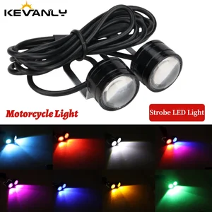 Motocicleta Daytime Running Light, Fog Lamp, Strobe Eagle Eye, Motocicleta Farol, Moto Acessórios, 2pcs 10 principais vendas candeeiro moto - №6