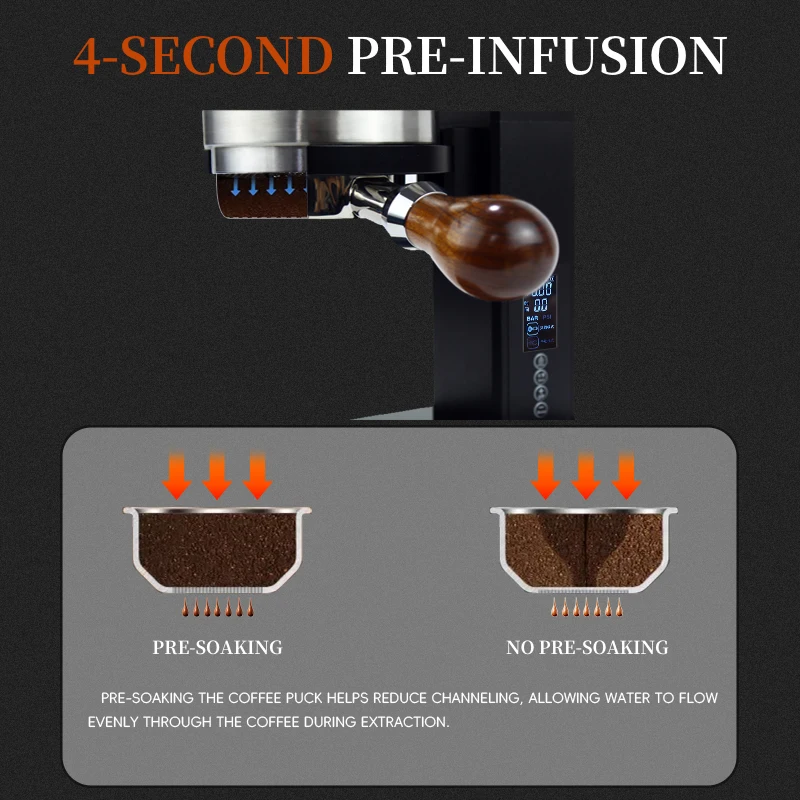 Portable Electric Pneumatic Coffee Machine For Car & Home Camping 58mm Portafilter Espresso Coffee 60 Cups Wireless Coffee Maker