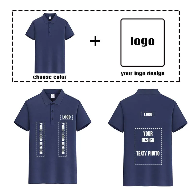 POLO de talla europea con logotipo personalizado, Polo de verano para hombre, pantalones cortos de manga, Polo de negocios de lujo para hombre, camiseta con estampado de logotipo SS-2566