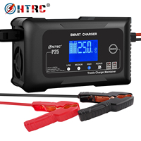 HTRC 25A Car Battery Charger 12V 24V Puls Repair Charger for Lead Acid lifepo4 AGM Gel Wet Battery Truck Motorcycle Charger