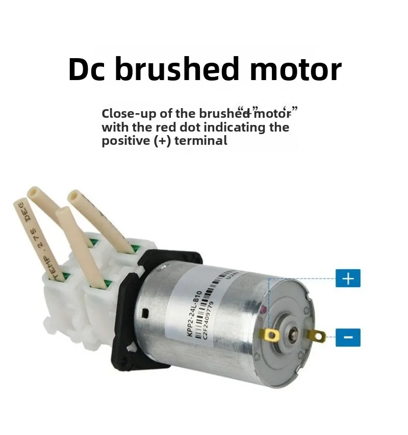12V Micro Peristaltic Pump, Large Flow Dual‑Channel Double‑Head Laboratory Pump Head
