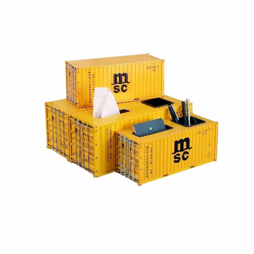 1: 20/1: 24/1: 30 shipping container ship model collection gifts customized personality Pen holder+Storage box