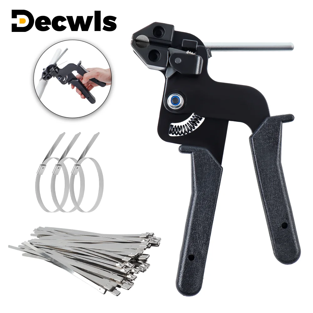 Self-Locking Cable Tie Pliers, Stainless Steel Cable Tie Stretch And Cutting Hand Tools For Fastening Strap Tightening/Cutting