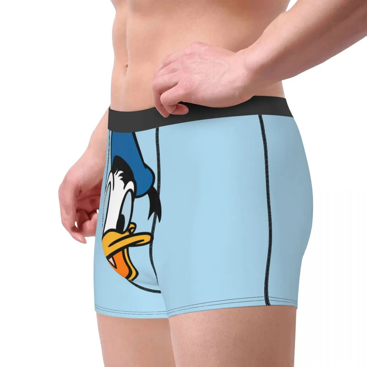 Novelty Boxer Donald Duck Shorts Panties Briefs Men\'s Underwear Mid Waist Underpants for Homme S-XXL