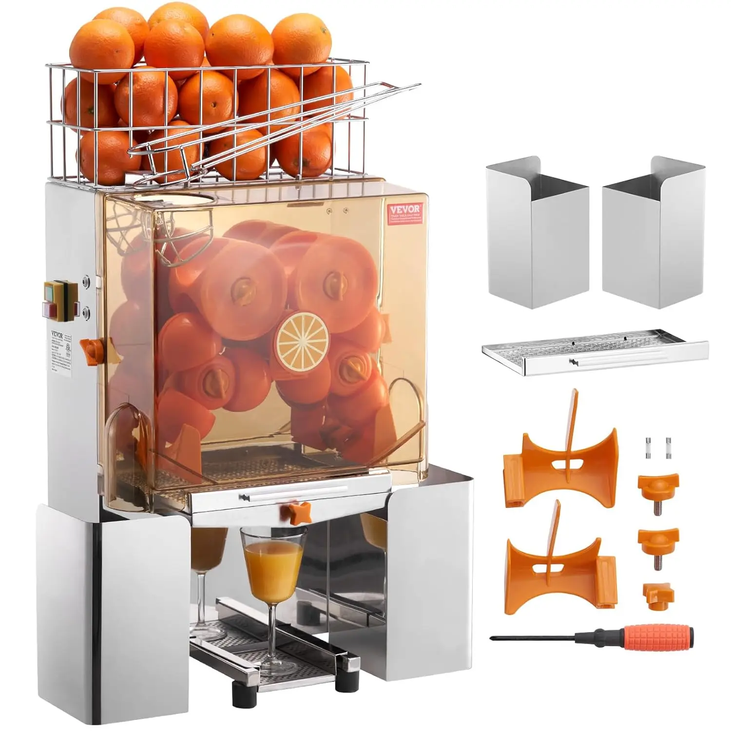 Commercial Juicer Machine, 110V Juice Extractor, 120W Orange Squeezer for 22-30 per Minute, Electric Orange Juice