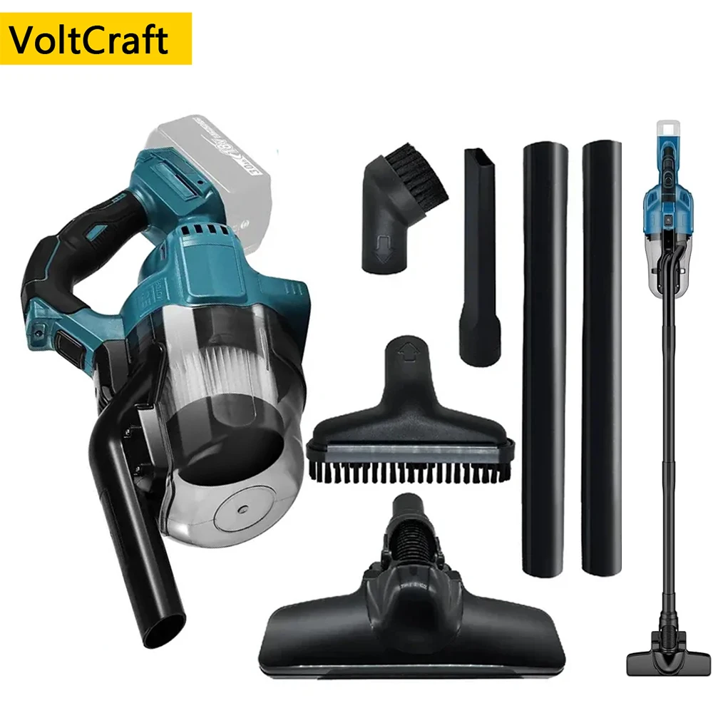 

18V Electric Power Vacuum Cleaner Handheld Cordless Vacuum with 2pcs Filter for makita Battery with 6pcs Tubes