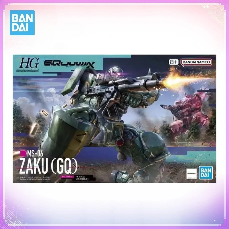 В наличии: Оригинальный набор для сборки модели Gundam Gquuuuuux от Bandai в коробке, HG 1/144 MS-06 Zaku GQ Gunpla, фигурка из аниме, игрушки, подарки.