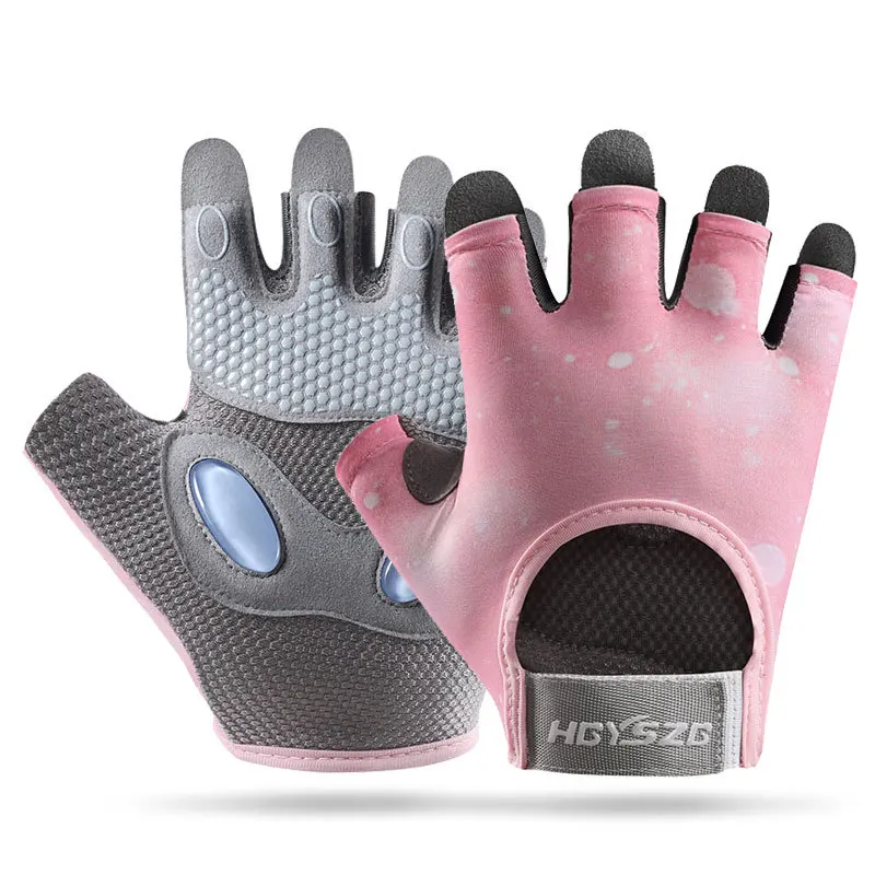 Guantes de gimnasio antideslizantes para hombre y mujer, manoplas de medio dedo para Fitness, culturismo, levantamiento de pesas, entrenamiento de Yoga