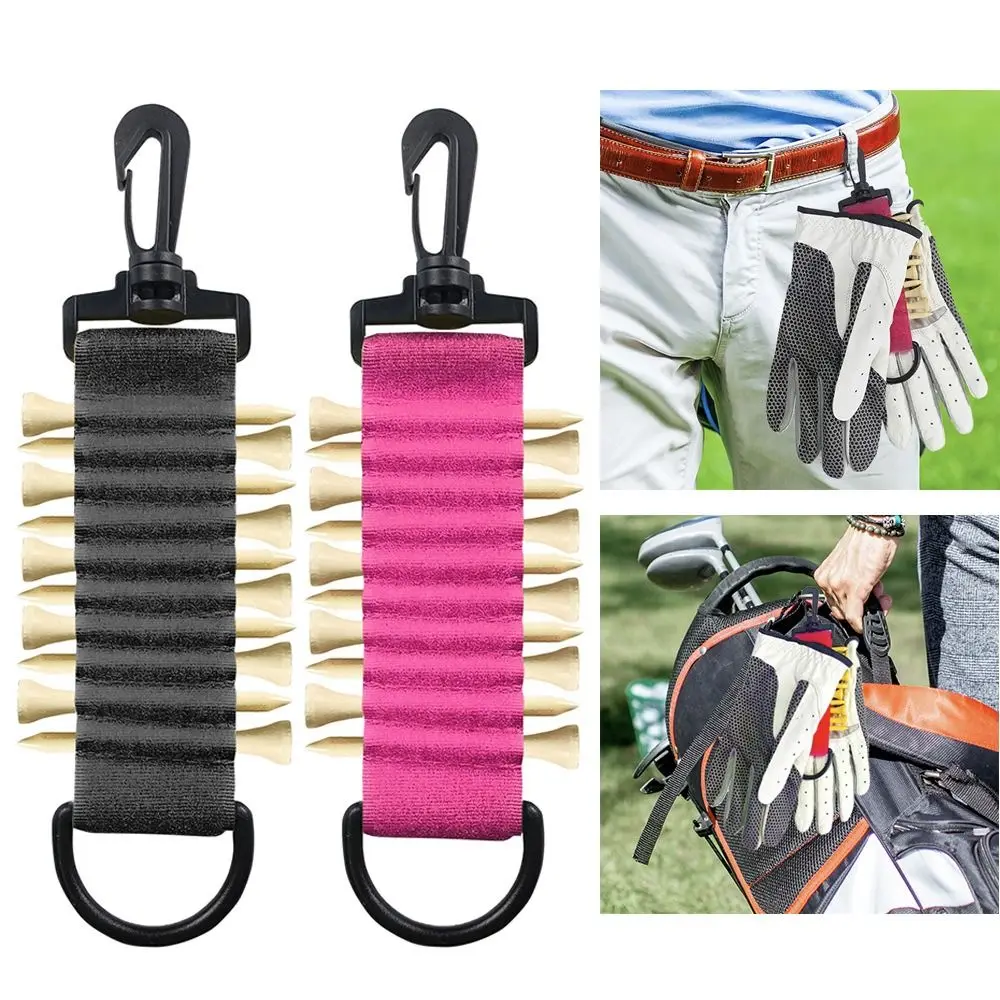 New Double Sided Golf Tee Holder Multi-functional Nylon Golf Gloves Band Portable Convenience Golf Accessory