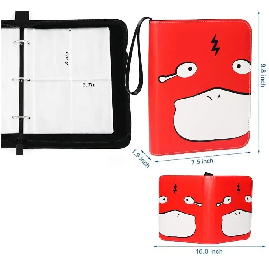 400PCS Card Album Binder Photocard PU Zipper Photo Album Carte Holder Toys Collection Folder Letters Pokemones Cards' Hobby