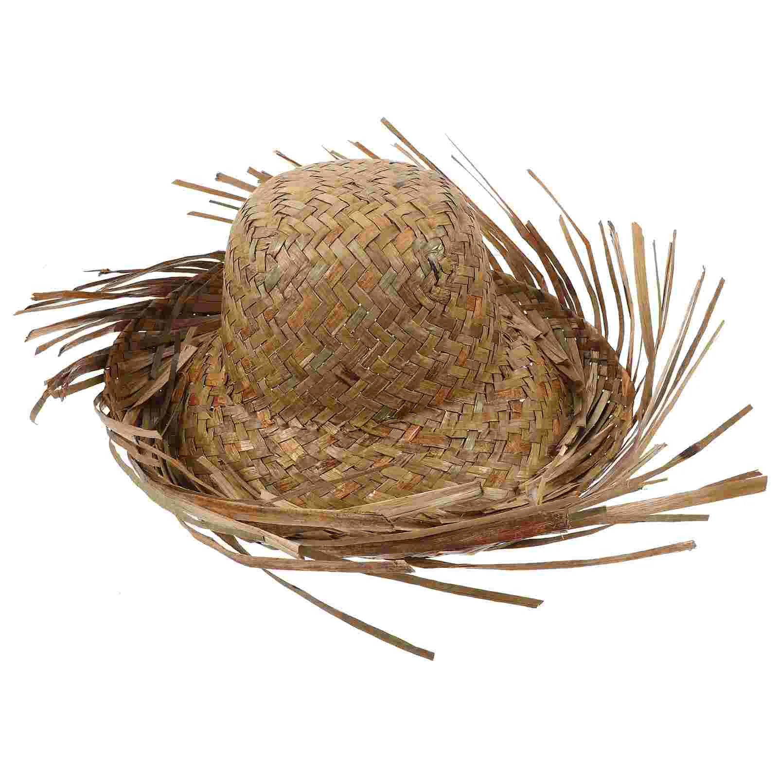 Straw Hat Caps Beach Portable Casual Chicken Coop Sun Visor Summer Style Woven Protection Hats for Outdoor Proof Headband