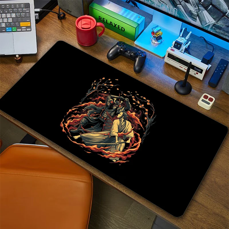 

New Samurai Mouse Pad Large Game Mouse Mat Gaming Soft Mousepad Speed Keyboard Pads Table Carpet Gamer Deskmat 500x1000mm Rug