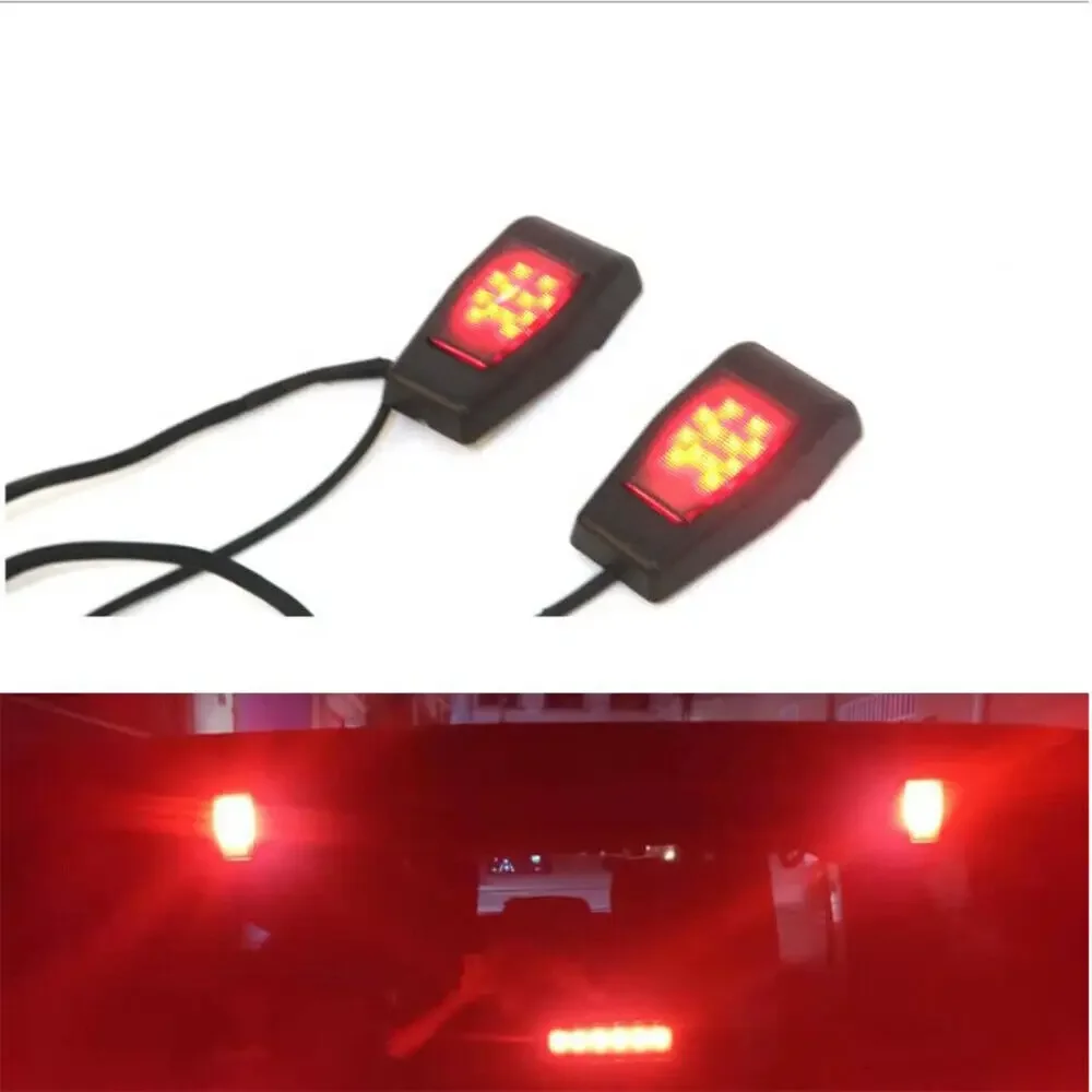 2 PCS LED Light Tailgate Rear Window Glass Hinge Trim as Rear Tail/Backup Reverse/Brake Lights for 2007-2017 Jeep Wrangler JK - Image 3