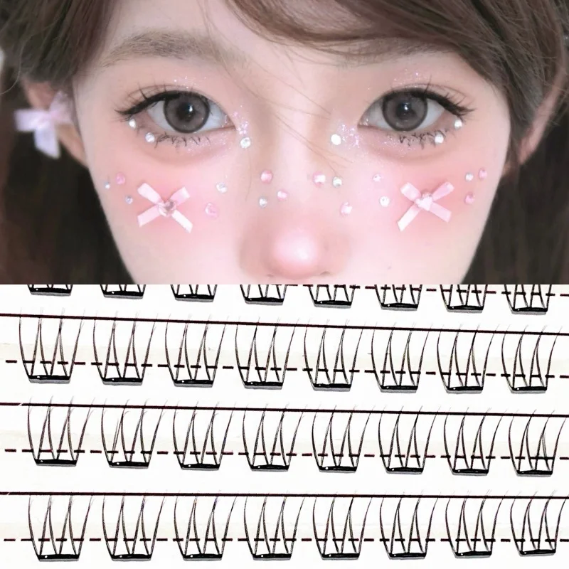 Mixiaohe Klebefreie Dünne Wimpern 4 Stile Transparente Leichte Definierte Wimpernbüschel Kamera-Ready für Leichtes & Auffälliges Make-up – Detail 4