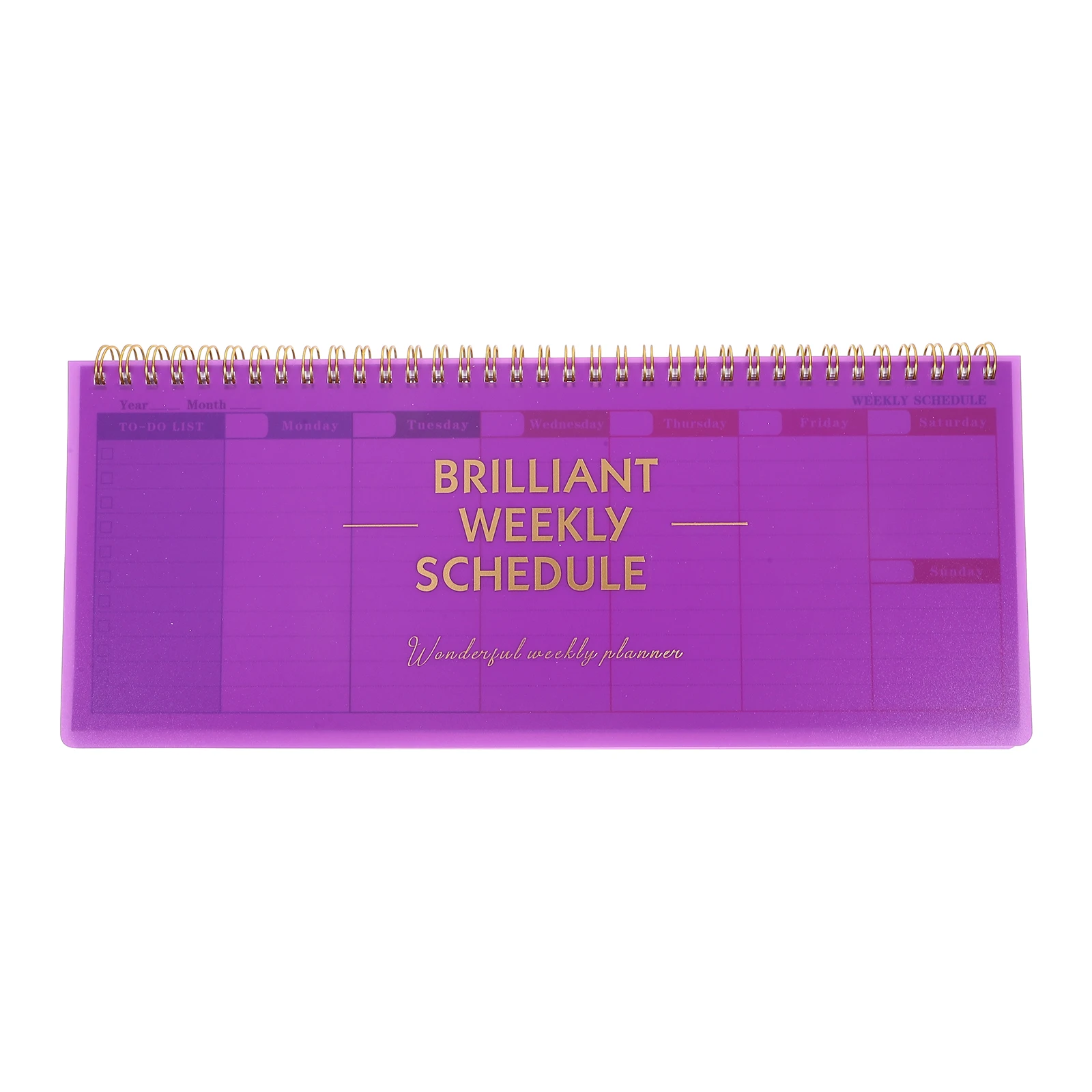 

Undated Weekly Planner Notebook 8.5x11 Inches Horizontal Layout Time Management Pad Premium Paper Work Schedule Organizer