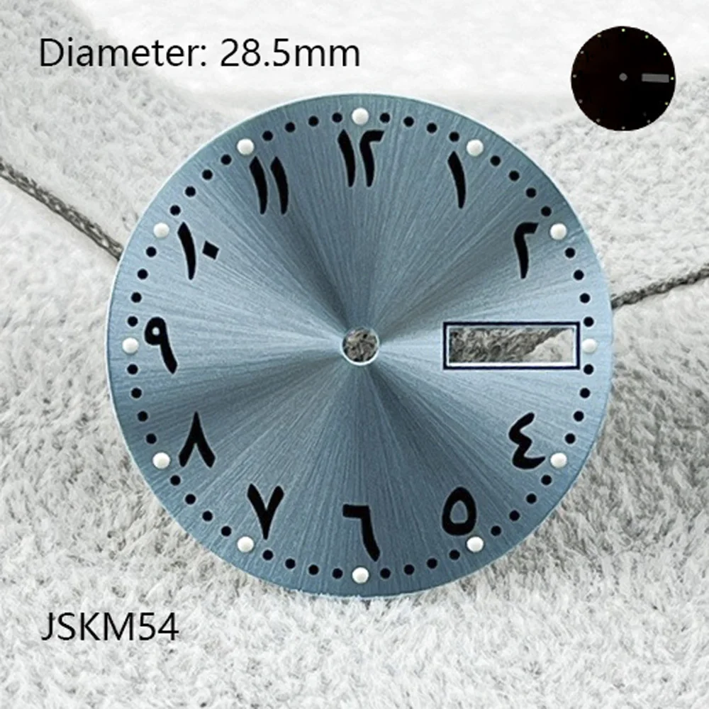 28.5 مللي متر NH36 قرص أخضر أرجواني ذهبي برتقالي قرص عربي لحركة NH36 الأوتوماتيكية EIKO5 ملحقات ساعة الطلب شعار مخصص