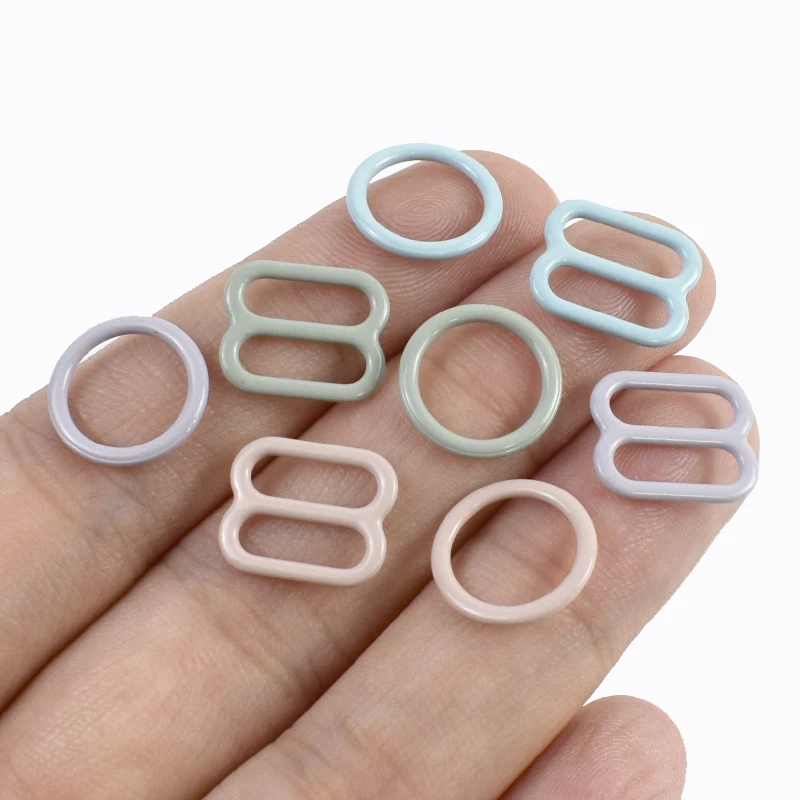

100/200P 10mm Color O Ring Buckle for Bra Dress Skirt Connect Buckles Underwear Strap Adjuster Hook Garment DIY Sewing Accessory