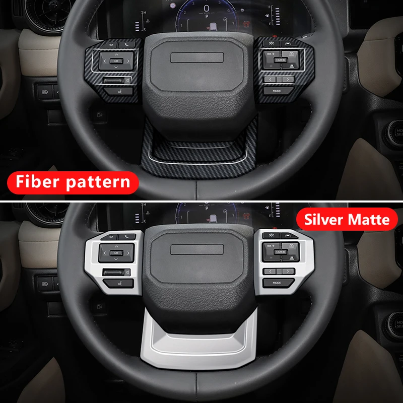 Steering Wheel Decoration paster For 2024 Toyota Land Cruiser 250 1958 Prado LC250 Interior Accessories Upgraded Modification