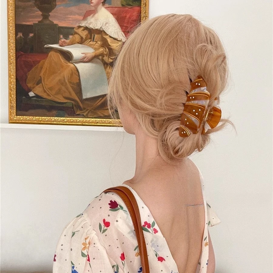 French Bread Hair Claw Kawaii Barrettes Ponytail Clip Personalized Hairpin Hair Ornament Apparel Accessories Creative Women Gift