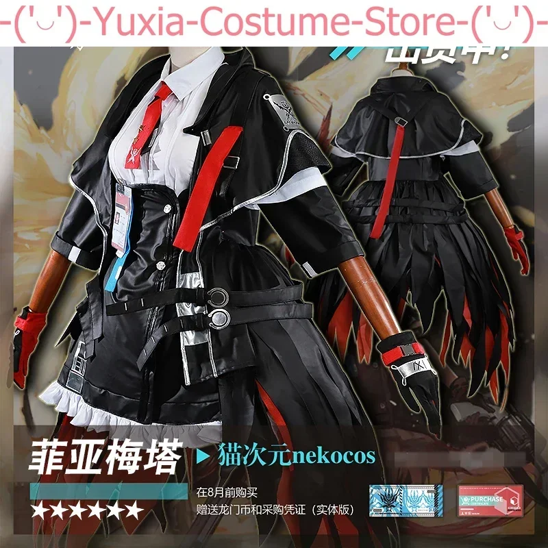 Anime! Arknights Fiammetta Battle Suit Lovely Uniform Cosplay Costume Halloween Carnival Party Role Play Outfit Women