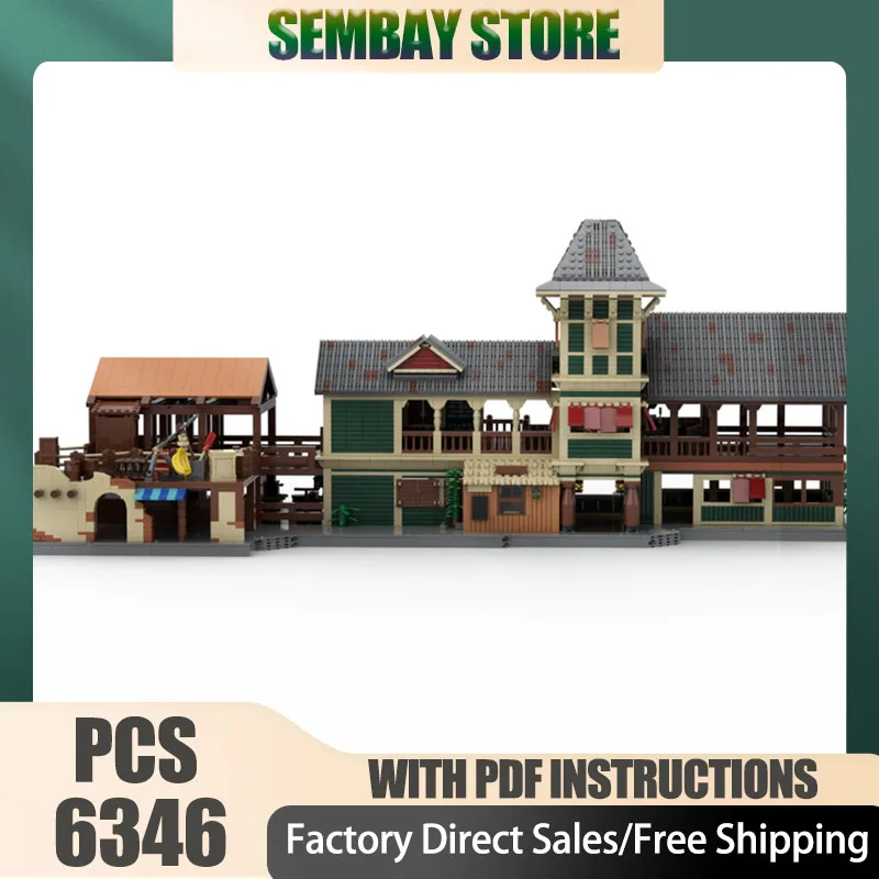 

Городской вид на улицу Moc, строительные кирпичи, модульный круизный лодочный дом в джунглях, технологические блоки, рождественские игрушки «сделай сам», строительные подарки