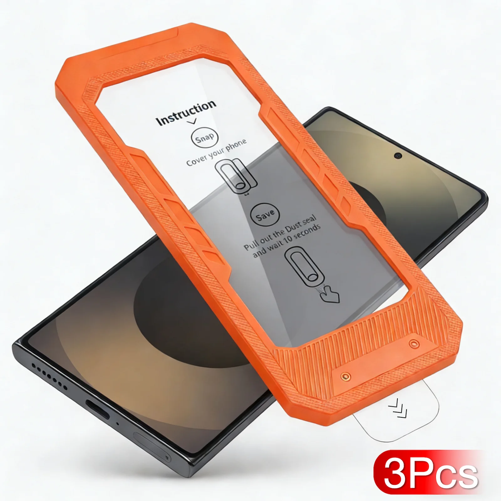 

3Pcs For Galaxy S26 S25 S24 Ultra Plus Tempered Glass Screen Protector 9H No Dust Mobile Accessories Fingerprint HD