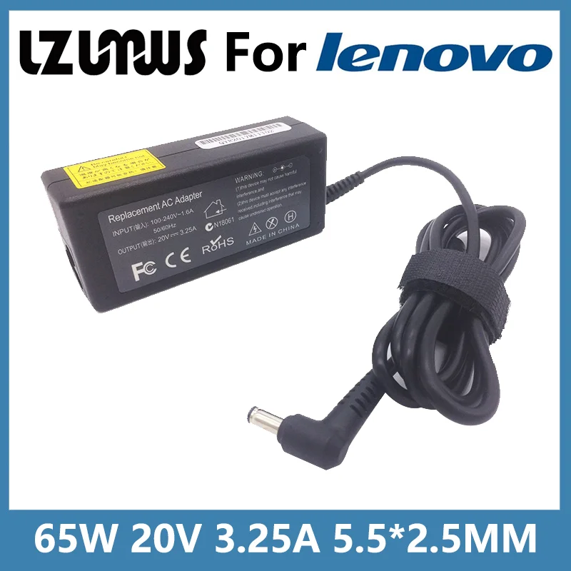 20V 3.25A 65W 5.5*2.5MM Laptop Charger For Lenovo U130 U350 U310 U410 U430 U450 Y430 Y460 Z360 G230 G430 G360 Notebook Adapter