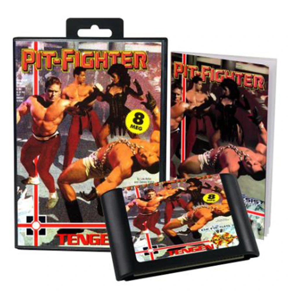 Pit Fighter with Box and Manual for 16 Bit Sega MD Game Cartridge Megadrive Genesis System