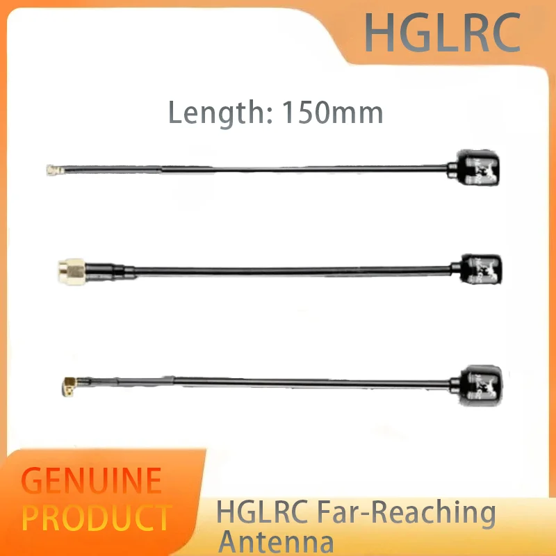 

HGLRC Mini Long Range Hammer Antenna Mini RHCP LHCP Spin SMA UFL MMCX Angle 5.8G 2.5dBi 135mm For RC FPV Racing Drone