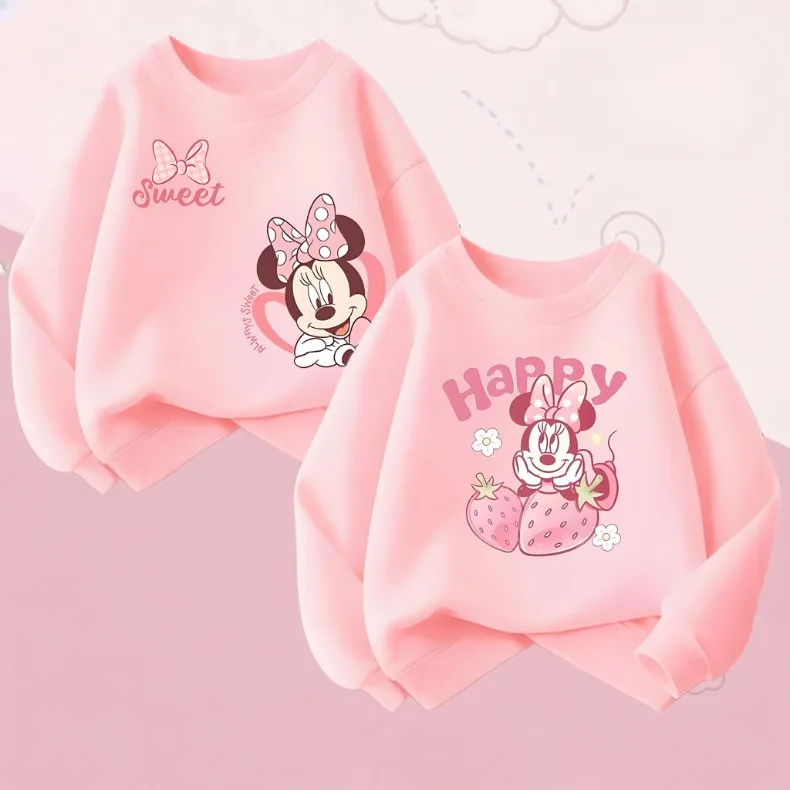 2026 Herbst Neue Mädchen Freizeit-Sweatshirts Kinder O-Ausschnitt Hoodies Cartoon-Druck Kinder Langarm-Oberteile Atmungsaktive Sportkleidung – Detail 3
