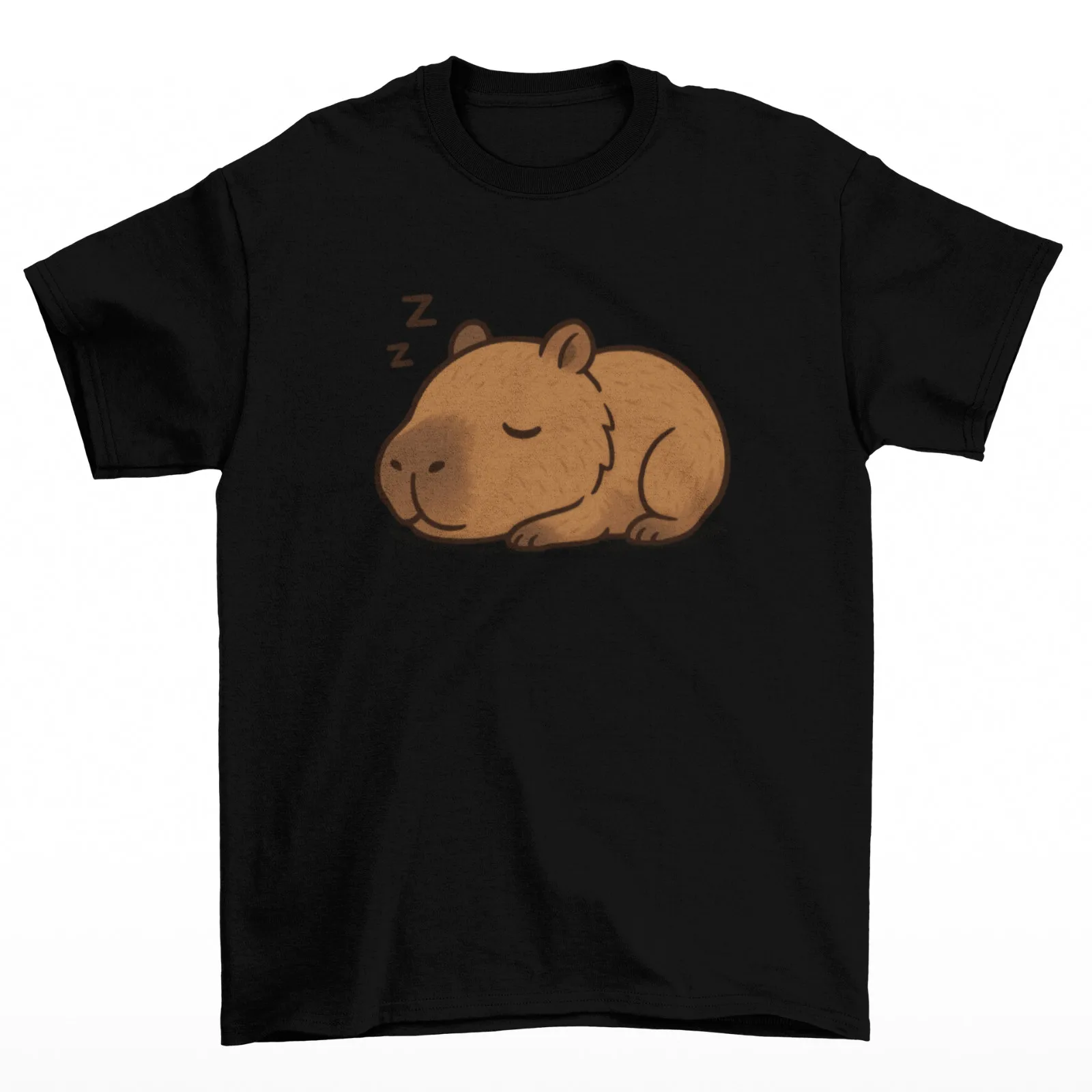 Capybara Napping T-Shirt Unisex Adult Funny Sizes Sleeping Coconut Dog Capy New