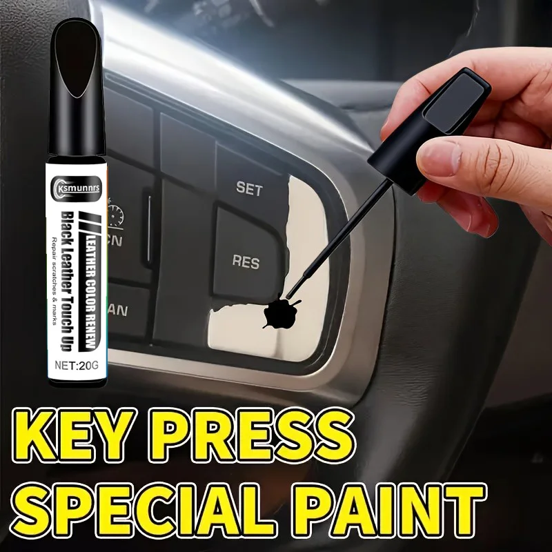 Car Interior Scratch Repair Pen -2-in-1 Paint Repair Tool for Vehicles, Suitable for Steering Wheel, Instrument Panel, Button Pa