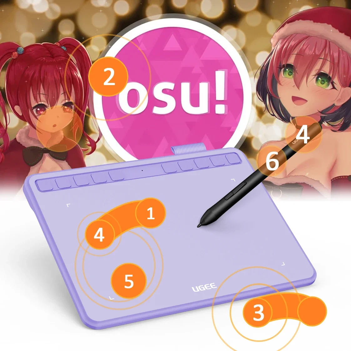 UGEE S640 Graphics Tablet 6x4 inch 10 Shortcut key 8192 Levels 266RPS For PC/Android Digital Drawing Tablet Handwriting Board