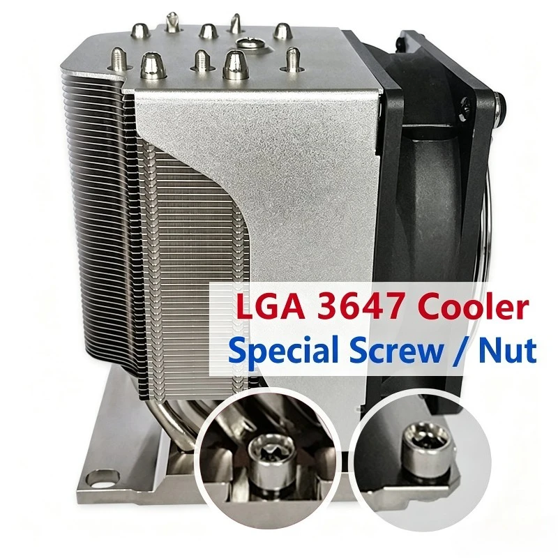 LGA3647 CPU Heatsink Mount Hardware Kit‑Screws, Washers, Nuts, Spacer Gaskets for LGA 3647 Cooler