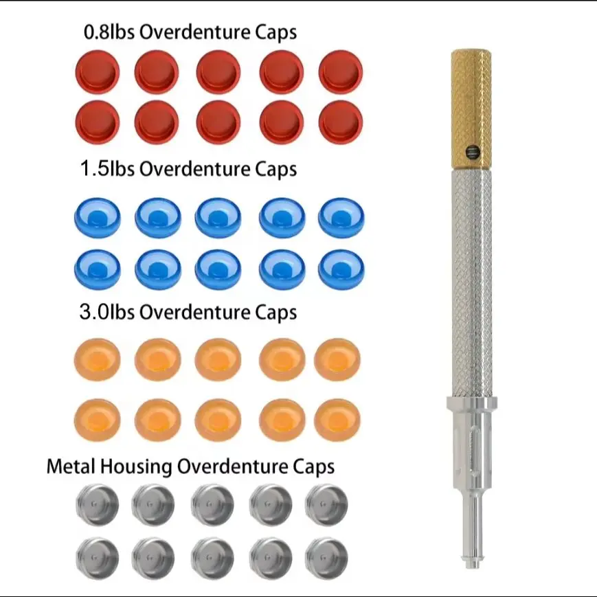20 stks Voor Tandheelkundige Overkapping Abutment Implantaat Retentie Locator Mannelijke Cap Inserts Locator Core Tool - afbeelding 2