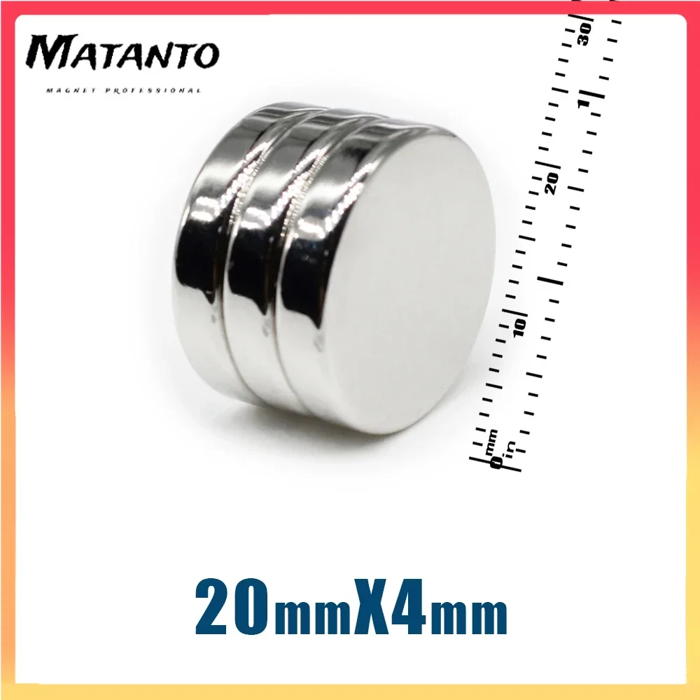 

5/10/20PCS 20x4mm Round Strong Magnetic Magnets N35 Powerful NdFeB Neodymium Magnet Disc Rare Earth Magnet Fridge 20*4mm