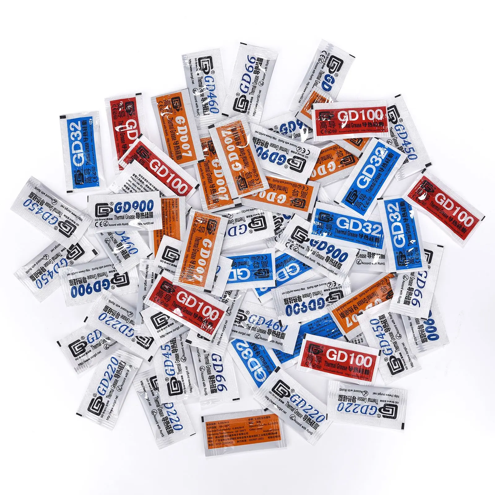 50 шт., Термопаста для процессора GD900 GD460 GD450