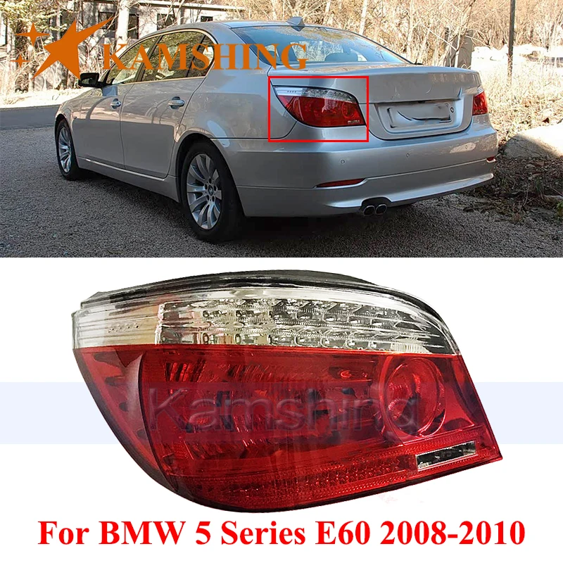 

CAPQX Rear Bumper Taillight For BMW 5 Series E60 2008-2010 Taillamp Tail Lamp Rear Brake Light Stop Lamp Signal Light