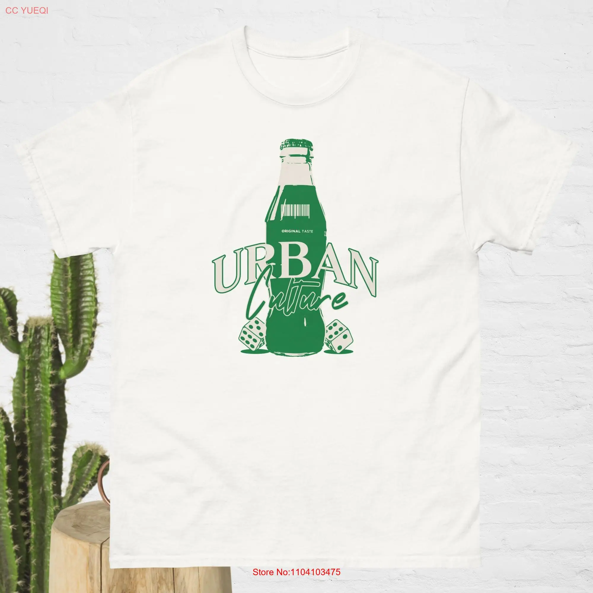 Urban Culture T Shirt Vintage Style Dice Trendy Streetwear Casual Fashion Cool Design for Men and Women