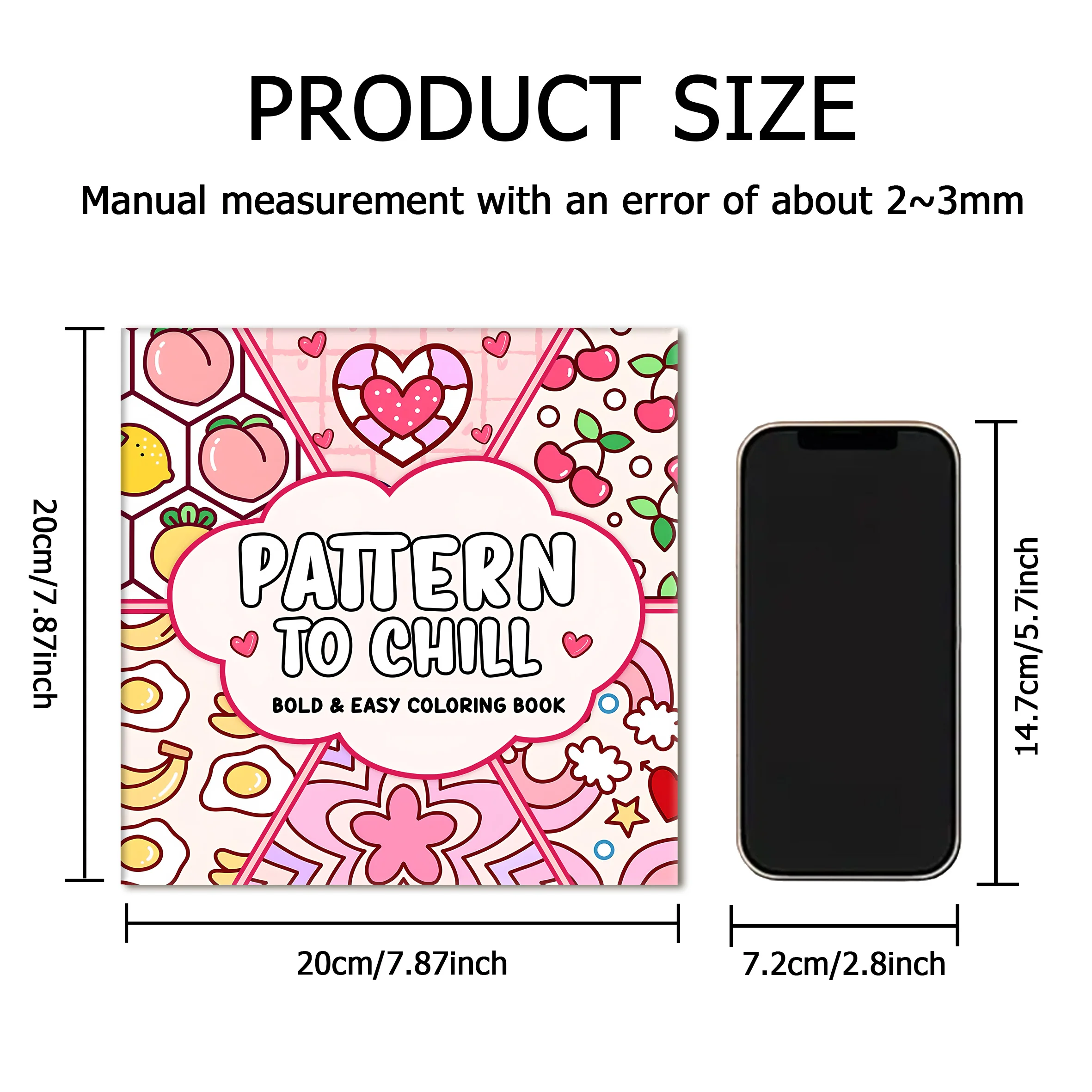 PATTERN TO CHILL Bold-easy Coloring Book for Adults Cute Drawing Book Perfect Gift for Party and Birthday