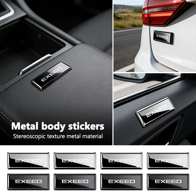 Car Body Sticker Aluminum Alloy Emblem Decoration Auto Stickers For Chery Exeed EX LX VX TXL RX 2021 2025 Sterra ET PHEV‌ ET-I‌