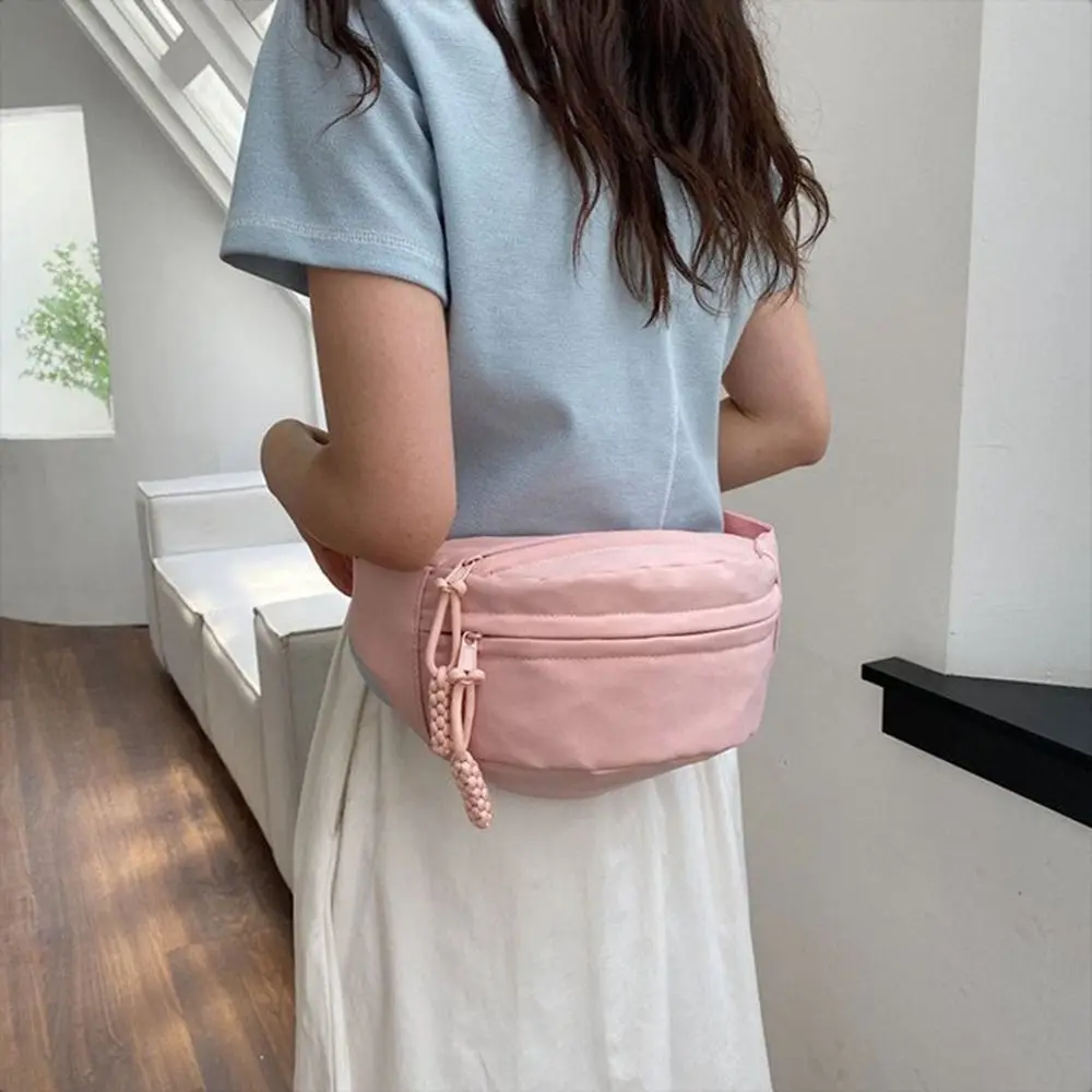 Fashion Solid Color Canvas Bag Waterproof Large Capacity Crossbody Bags Hiking Bag Ladies